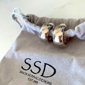 Sterling hoop earrings-Simon Sebbag Designs